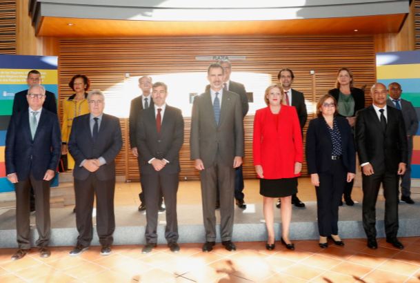 Su Majestad el Rey junto a los Presidentes de las Regiones Ultraperifericas de la Unión Europea