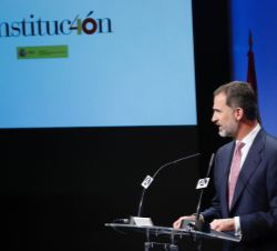 Su Majestad el Rey durante su intervención