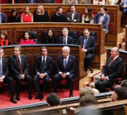 Momento del acto solemne conmemorativo del 40º Aniversario de la Constitución Española