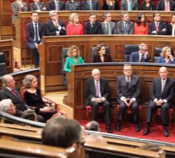 Momento del acto solemne conmemorativo del 40º Aniversario de la Constitución Española