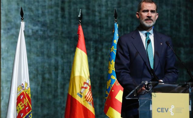 Su Majestad el Rey durante su intervención