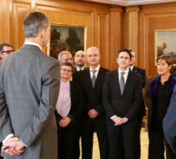 Desarrollo de la audiencia con los presidentes de las Corporaciones Colegiales de Unión Profesional