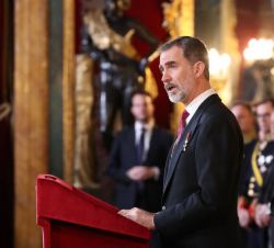 Su Majestad el Rey durante su intervención