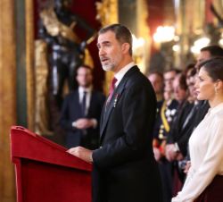 Su Majestad el Rey durante su intervención