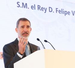 Su Majestad el Rey durante su intervención ante el II Foro Global de Gobiernos Locales