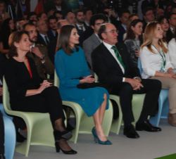 Doña Letizia durante el desarrollo del acto