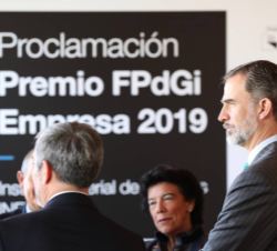Su Majestad el Rey en el Acto de proclamación del ganador del “Premio Fundación Princesa de Girona 2019” en la Categoría de “Empresa