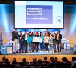 El equipo ganador del "Reto Emprendedor"