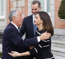Su Majestad la Reina recibe al Presidente de la República Portuguesa, Marcelo Rebelo de Sousa