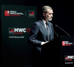 Su Majestad el Rey durante su intervención