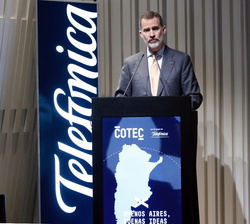 Su Majestad el Rey durante su intervención