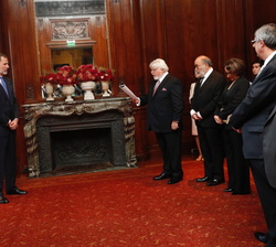 Adrián Werthein, Presidente del Congreso Judío Latinoamericano durante su intervención ante Don Felipe