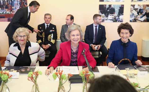 Su Majestad la Reina Doña Sofía durante la reunión del Patronato