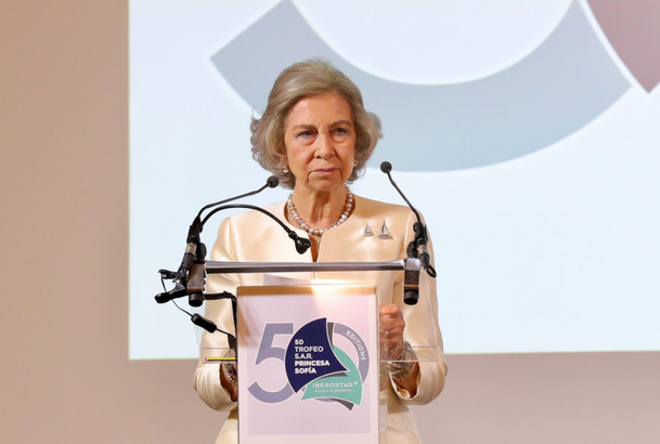 Su Majestad la Reina Doña Sofía durante su intervención en la Gala Conmemorativa