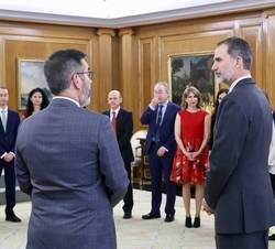 Don Felipe durante el desarrollo de la audiencia