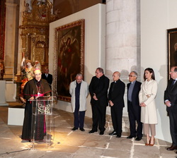 Su Majestad la Reina durante las palabras del arzobispo de Burgos