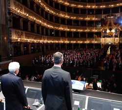 Vista general del Teatro de San Carlos momentos previos al inicio del encuentro de COTEC Europa 2019