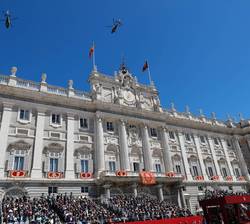 Momento del desfile aéreo