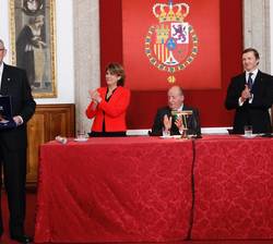 Momento tras la entrega del galardón