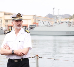 Don Felipe durante su visita al Ejercicio "Cartago 19"