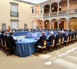 Vista general de la reunión anual con los miembros de los patronatos de la Fundación Princesa de Asturias