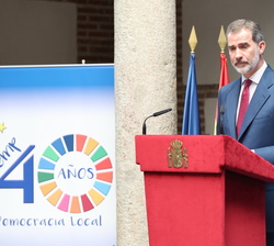 Su Majestad el Rey durante su intervención