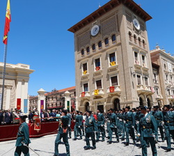 Don Felipe durante el desfile de la fuerza