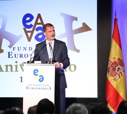 Su Majestad el Rey durante su intervención