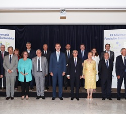 Su Majestad el Rey con el Patronato de la Fundación Euroamérica