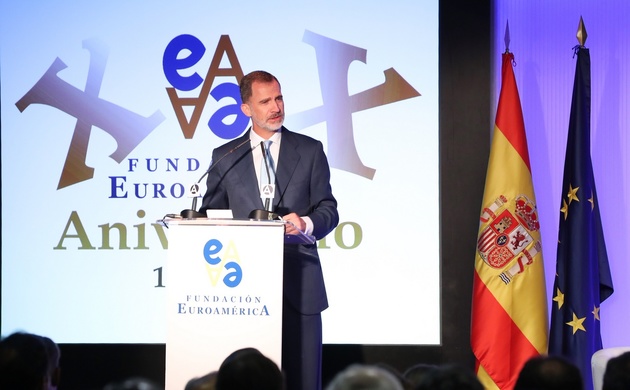 Su Majestad el Rey durante su intervención