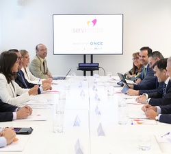 Reunión de trabajo sobre Discapacidad, inclusión y Medios Audiovisuales en la Sede de Servimedia