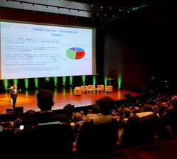 Ponencia "Hacia una nueva estructura europea para financiar la investigación en cáncer" a cargo de Josep Tabernero, presidente de la Socieda