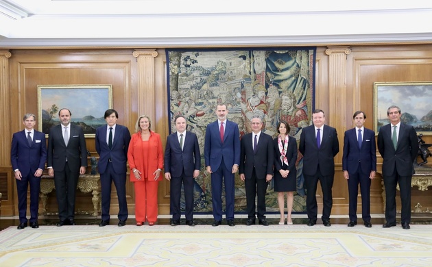 Su Majestad el Rey junto a la delegación de la entidad financiera internacional Citi