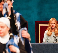 Su Alteza Real la Princesa de Asturias en un momento de la ceremonia de entrega de los Premios Princesa de Asturias 2019
