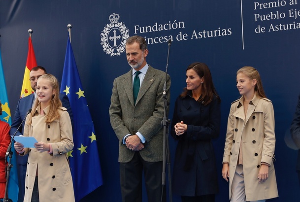 Intervención de Su Alteza Real la Princesa de Asturias en entrega el Premio al Pueblo Ejemplar de Asturias 2019