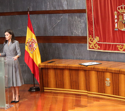 Su Majestad la Reina durante su intervención