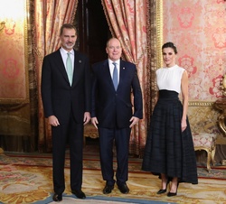 Sus Majestades los Reyes junto a Su Alteza Serenísima Alberto II de Mónaco, Príncipe Soberano de Mónaco