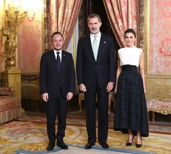 Sus Majestades los Reyes junto al Excmo. Sr. Xavier Espot,Cap de Govern d'Andorra