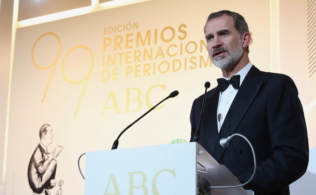 Su Majestad el Rey dirige unas palabras con motivo de la  99 Edición de los Premios Internacionales de Periodismo