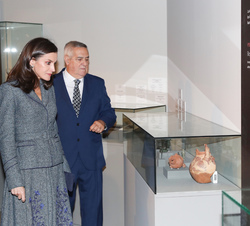 Su Majestad recibe explicaciones sobre la exposición