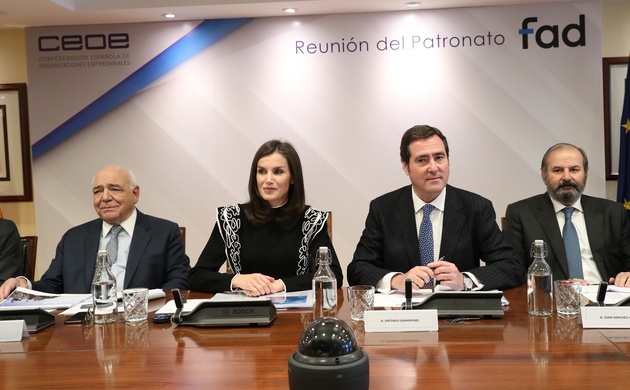 La Reina preside la reunión del Patronato de la Fundación de Ayuda Contra la Drogadicción - FAD