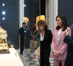 Doña Letizia durante la visita