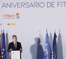 Su Majestad el Rey dirige unas palabras con motivo del 40º Aniversario de FITUR