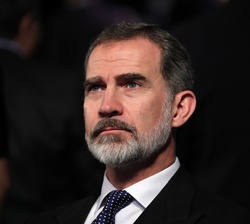 Su Majestad el Rey durante el “International Leaders' Forum”