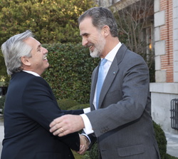 Su Majestad el Rey recibe al Presidente de Argentina, Alberto Fernández