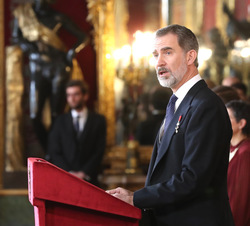 Su Majestad el Rey durante su intervención