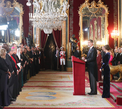 Su Majestad el Rey durante su intervención