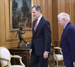 Don Felipe y el Alto Representante de la Unión para Asuntos Exteriores y Política de Seguridad y Vicepresidente de la Comisión Europea, Josep Borrell 