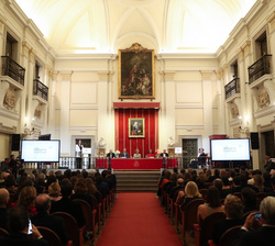 Vista general del salón de actos durante la entrega de premios