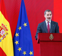 Su Majestad el Rey durante su intervención
